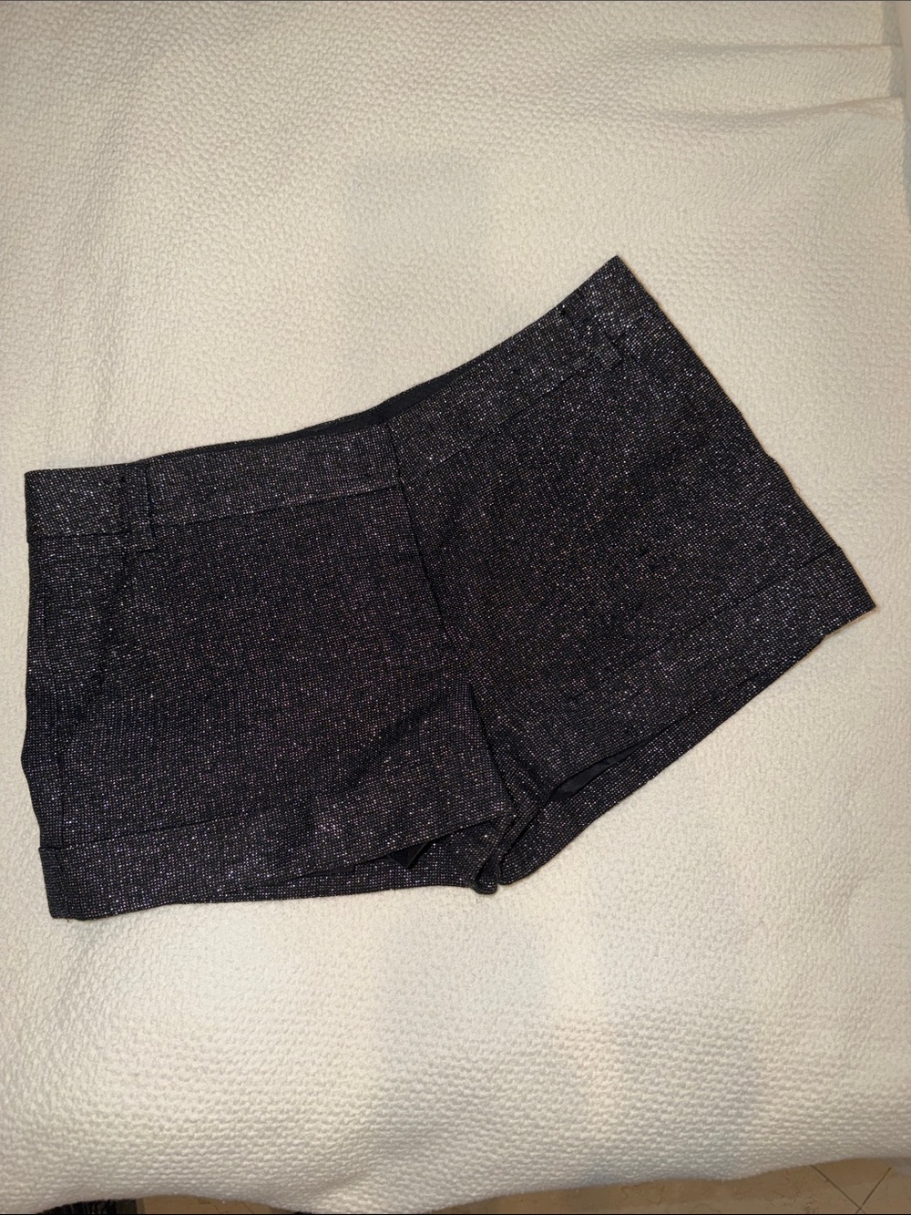 Express design Studio metallic Sparkle glitter Black Women's Dress Shorts size 4